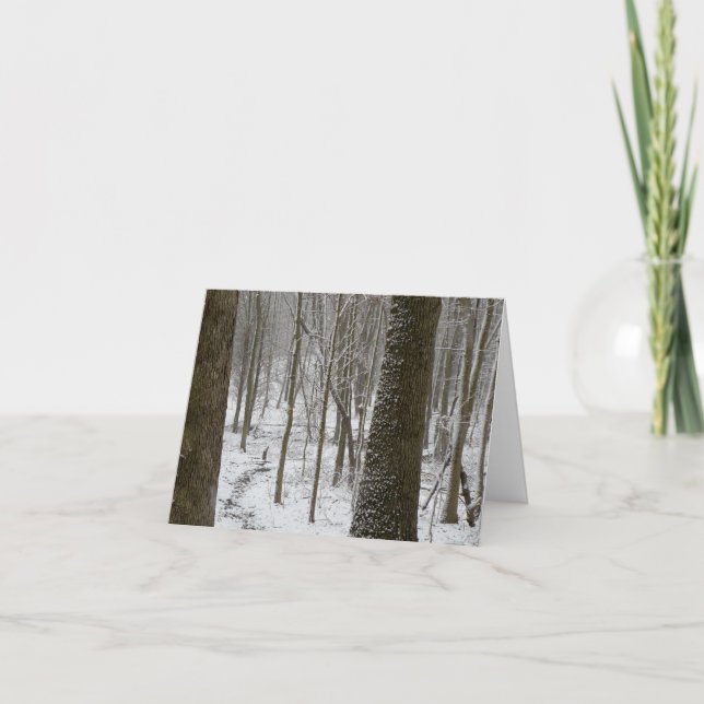 Carte de vacances Snowy Woods Scene (Devant)