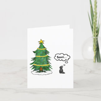 Carte de vacances 'Soon' Tree and Cat - Anglais, T
