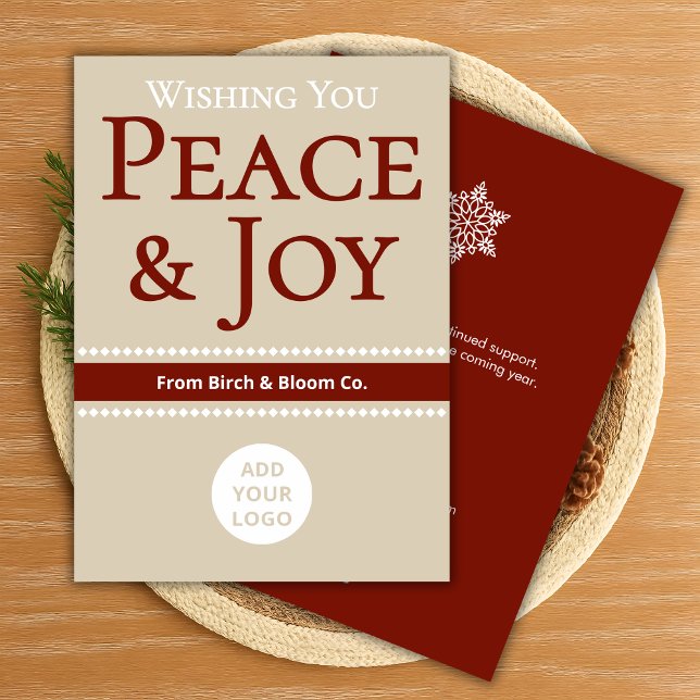 Carte de vacances souple et neutre | Ajouter un lo (Créateur téléchargé)