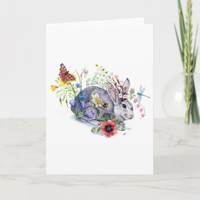 Carte de vacances Spring Jackalope (Devant)