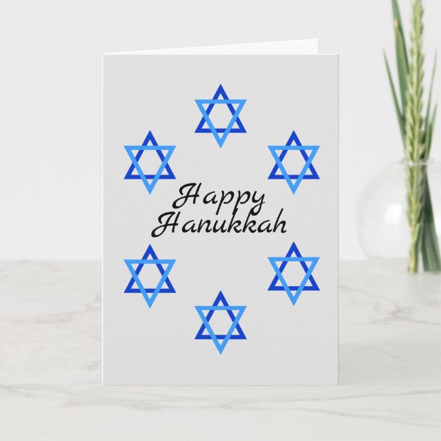 Carte de vacances Star of David Hanoukka (Devant)