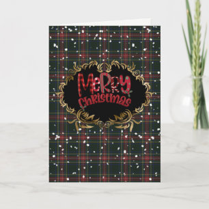 Carte de vacances Stewart Black Tartan