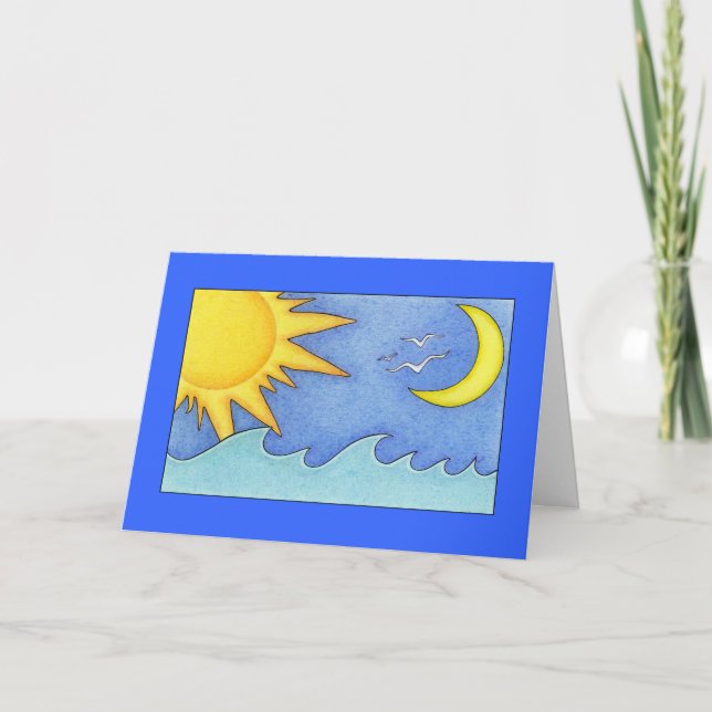 Carte de vacances Sun & Moon (Devant)
