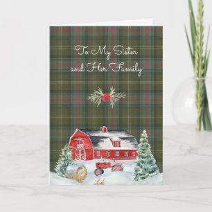 Carte de vacances Sutherland Clan Tartan Tartan