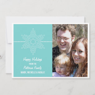 Carte de vacances Sweet Snowflake, Aqua