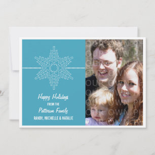 Carte de vacances Sweet Snowflake, Bleu