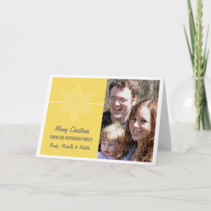 Carte de vacances Sweet Snowflake, Jaune