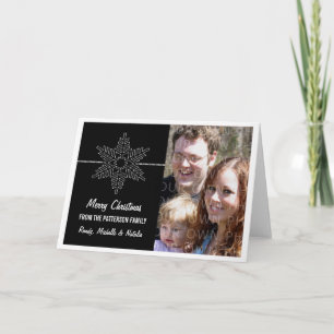 Carte de vacances Sweet Snowflake, Noir
