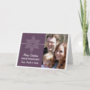 Carte de vacances Sweet Snowflake, violet