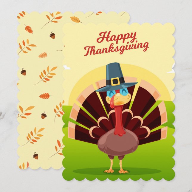 Carte de vacances Thanksgiving (Devant / Derrière)