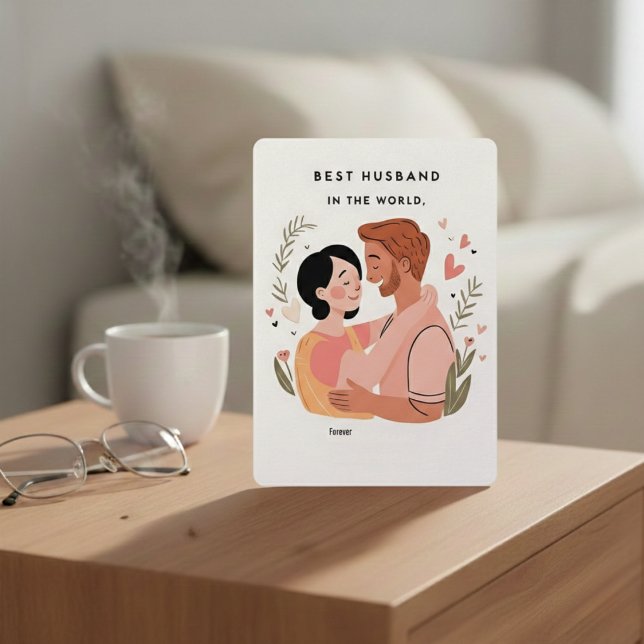 Carte de vacances "The Best Husband" (A sweet way to say he’s the finest.)