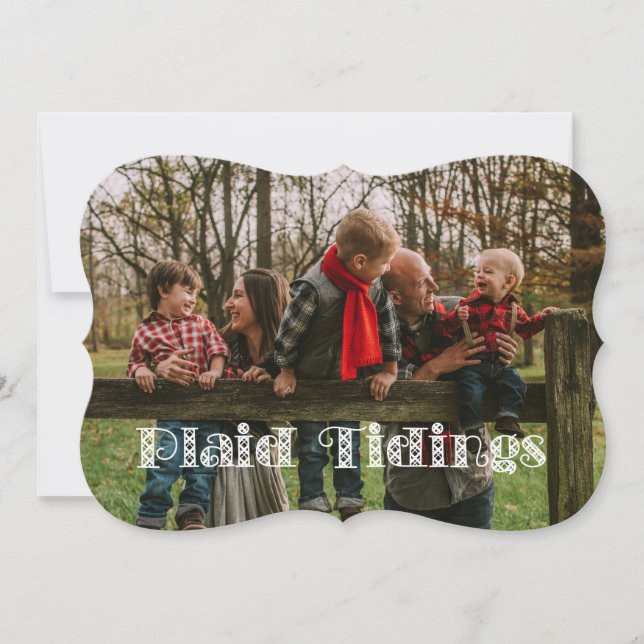 Carte de vacances Tidings Plaid (Devant)