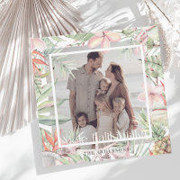 Carte de vacances Tropical Floral Mele Kalikimaka
