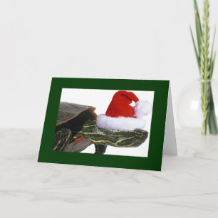 Carte de vacances Turtle Père Noël