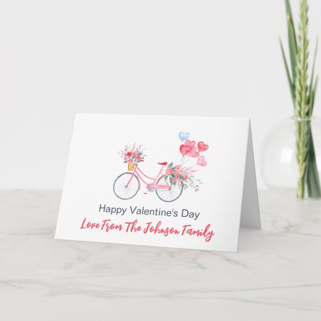 Carte de vacances Valentine Delivery Vélo (Devant)
