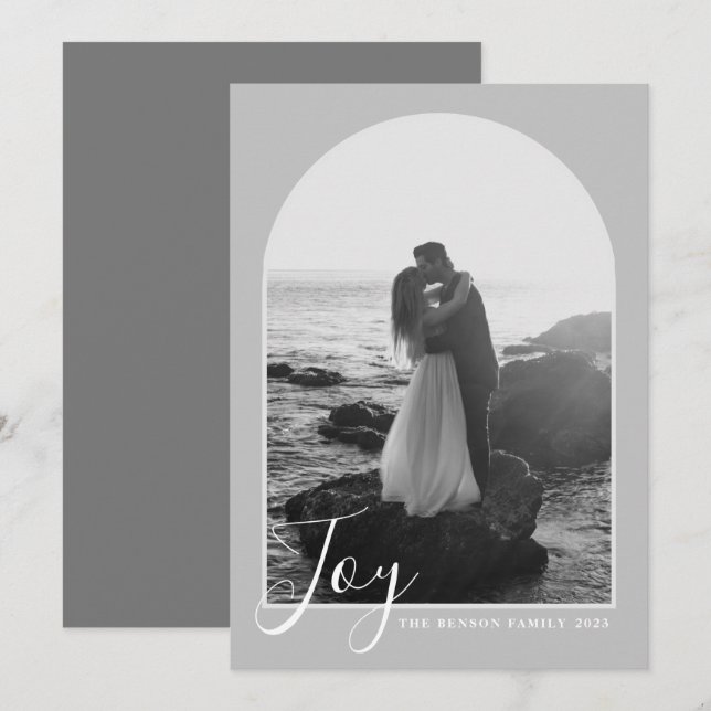 Carte de vacances verticale avec motif Arche de Jo (Devant / Derrière)