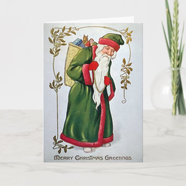 Carte de vacances Victorian Weird Père Noël (Devant)