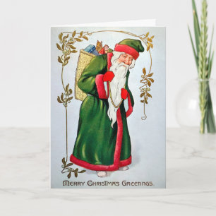 Carte de vacances Victorian Weird Père Noël