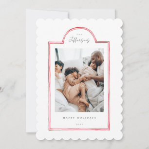 Carte de vacances Vintage cadre Watercolor