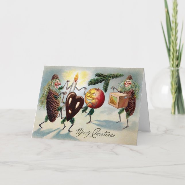 Carte de vacances vintage Déplaisant Pinecones (Devant)