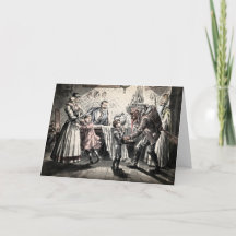 Carte de vacances vintage Krampus pour enfants