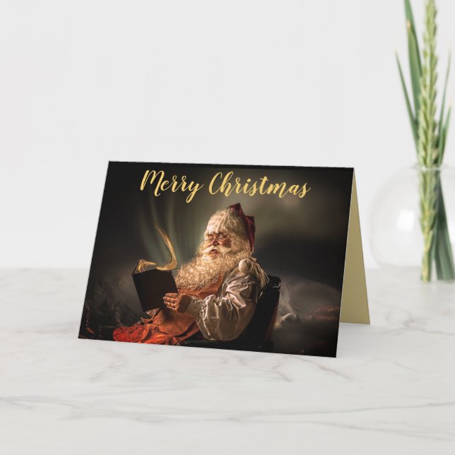 Carte de vacances vintage Santa Claus (Devant)