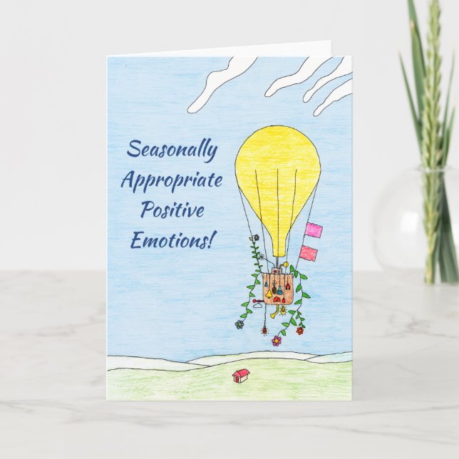 Carte de vacances Whimsical Hot Air Balloon (Devant)