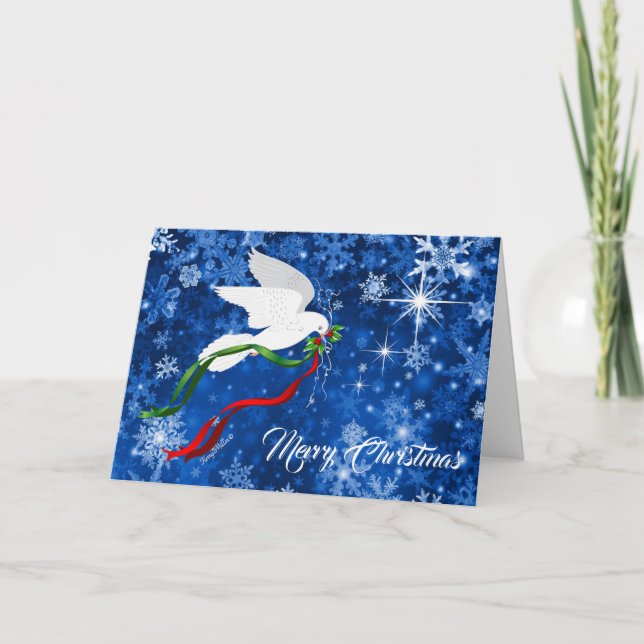Carte de vacances White Christmas Dove (Devant)
