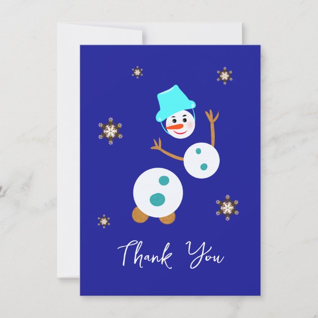 Carte de vacances White snowman (Devant)