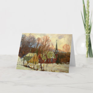 Carte de vacances "Winter Church"