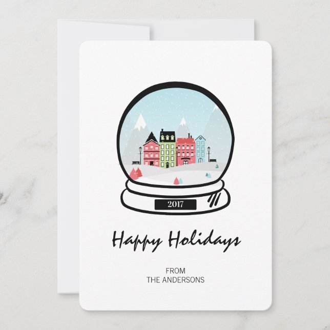 Carte de vacances Winter Snow Globe (Devant)