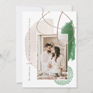 Carte de vacances Xmas Green Modern