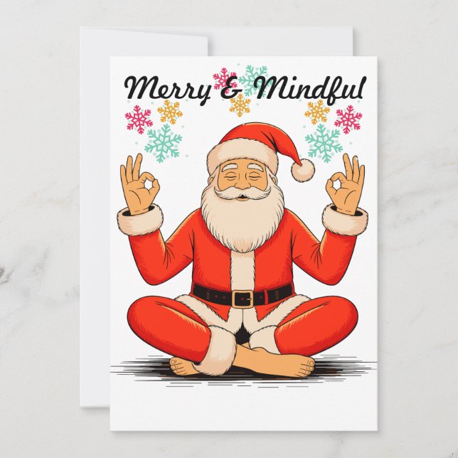 Carte de vacances Yoga Santa Flat (Devant)