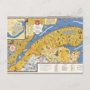 Carte de Vacanes, Québec, Gaspésie (Canada)