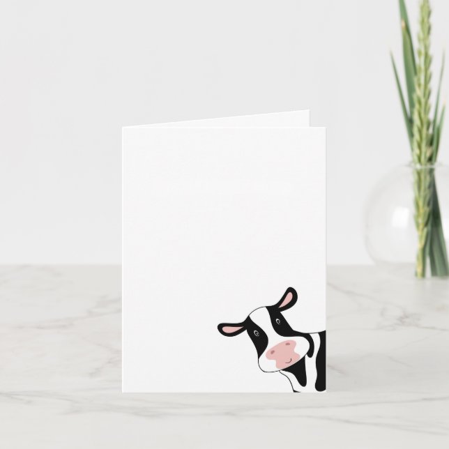 Carte de vache, carte personnalisée,  (Devant)
