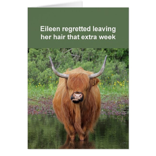 Carte de vache Highland (Devant)