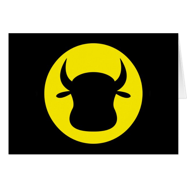 Carte de Vache-Signal (Devant horizontal)