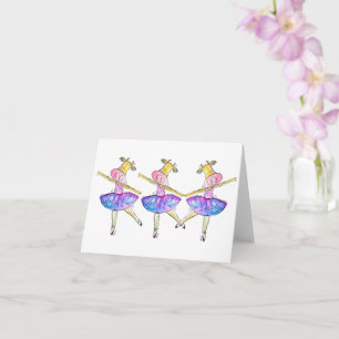 Carte de vaches Ballerina Whimsical Cute