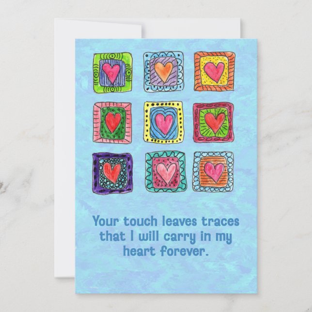 Carte de Valentin avec coeurs de Doodle faits à la (Devant)