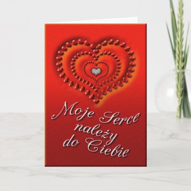 Carte de Valentine dans le polonais (Devant)
