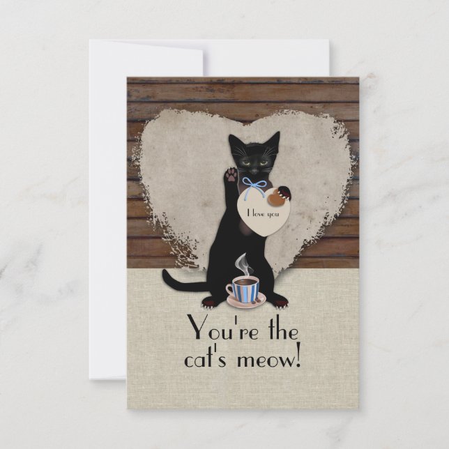 Carte de Valentine du Meow du chat (Devant)