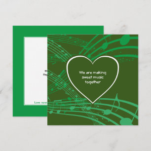 Carte de Valentines de MUSIQUE DOUCE pour les coup
