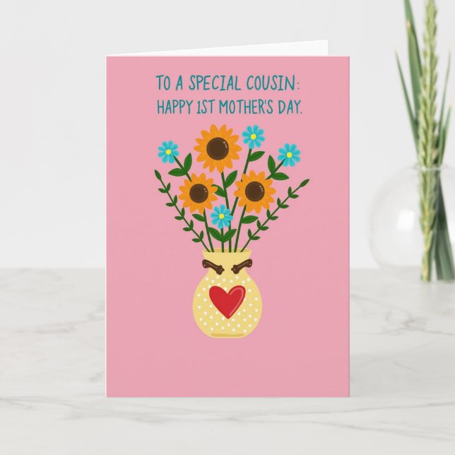 Carte de vase à fleurs à pois (Devant)