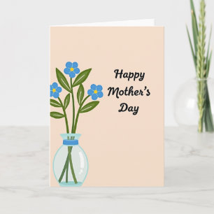 Carte de vase pour la fête des mères Azur