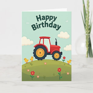 Carte de véhicule de ferme festive