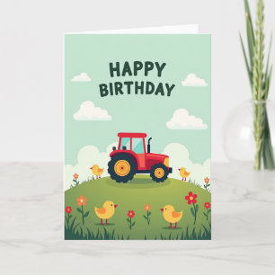 Carte de véhicule de ferme joyeuse