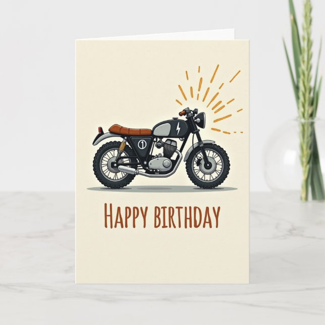 Carte de vélo d'aventure d'anniversaire (Devant)
