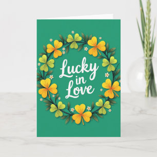 Carte de verdure amoureuse chanceuse