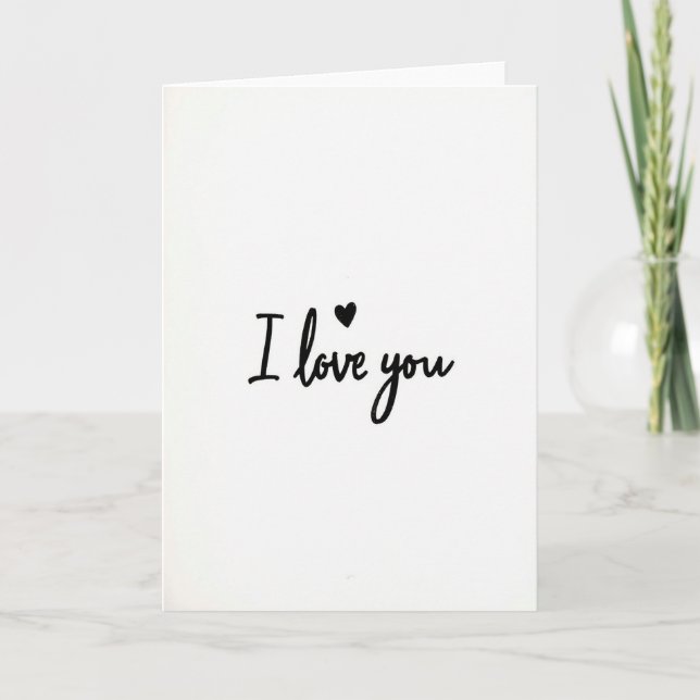 Carte de Véritable Amour Je T'Aime (Devant)
