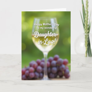 Carte de Verre à Vin pour la Fête des Mères